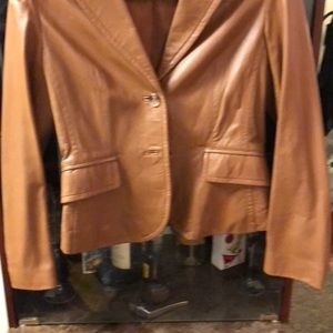 Coat leather butterscotch